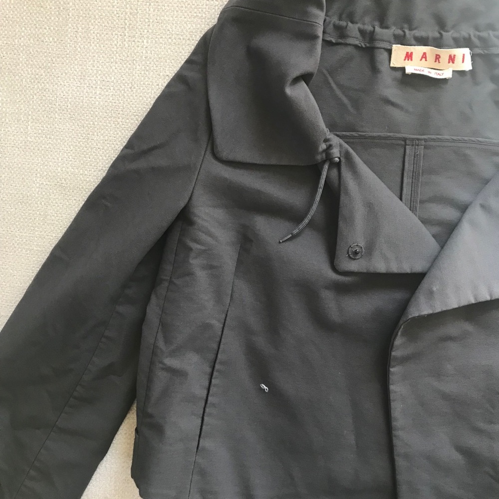 Marni Cloth Jacket | charcoal